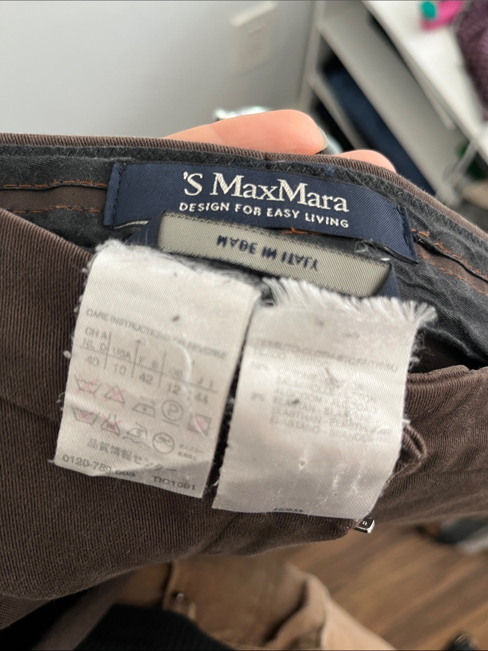 MaxMara Brown Wide-Leg Trousers - Picture 4 of 6